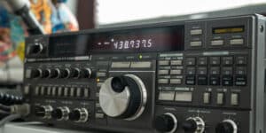 Yaesu FT-736R for 2m, 70cm and 23cm. A legendary old-timer.